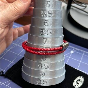 Torino Polished harness braided leather bar magnetic closure nwt gift bag inc.